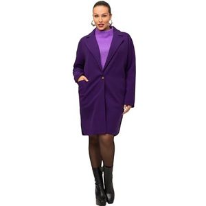 Ulla Popken, Dames, grote maten, sweatjas met splitten, Diep violet, 46-48
