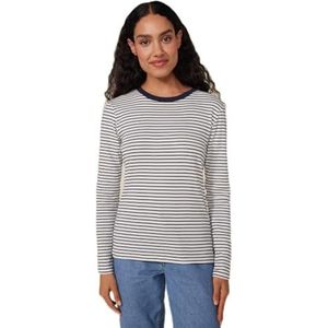 PETIT BATEAU - Iconisch T-shirt - Ecru/Marine - Katoen