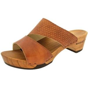 Woody Dames Kate houten schoen, saforbruin, 37 EU, Saforbruin, 37 EU