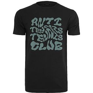 Mister Tee Heren T-Shirt Anti Tennis Club Tee Black XS, zwart, XS
