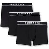 Schiesser Heren 3-pack boxershorts biologisch katoen - 95/5 Organic, Zwart_173983, L