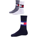 Tommy Hilfiger heren sokken, wit/marineblauw/grijs., 43-46 EU
