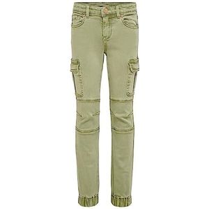 Kids Only Konmissouri Reg ANK Life Cargo PNT Noos Jeans voor meisjes, oil green, 128 cm