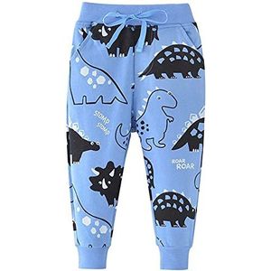 Pantaloni lunghi per ragazzi Broeken, kinderen en jongens, Blauwe dinosaurus, 2-3 jaar