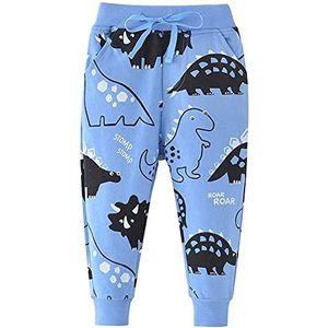 Pantaloni lunghi per ragazzi Jongensbroek, dinosaurusblauw, 98 (15 stuks), Dinosaurus Blauw