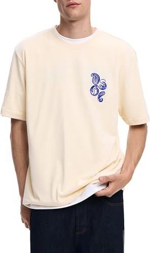 Desigual - T-shirt - Multicolor - Korte Mouwen - Paisley-Graphic