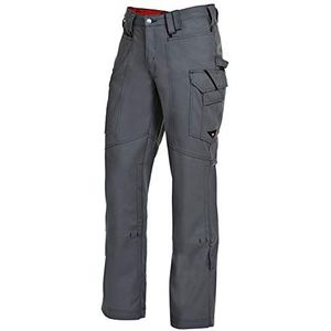 BP 1899-688-53-35/36L stofmix met stretch werkbroek voor mannen, tailleband met riemlussen, 54% polyester/43% katoen/3% elastolefin, donkergrijs/zwart, 35/36L maat