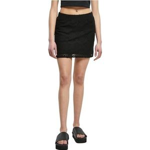 Urban Classics Crochet Lace Mini-rok voor dames, zwart, S