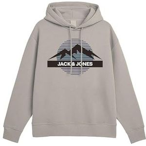 JACK & JONES Jjpeak Sweat Hood capuchontrui voor heren, maanbeam, M