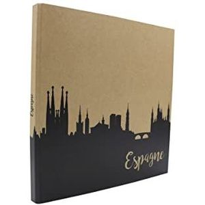 Fotoalbum 60 pagina's - traditioneel fotoalbum reizen Spanje - fotoalbum zwart met 60 witte pagina's - fotoalbum reizen Spanje - gemaakt in Frankrijk