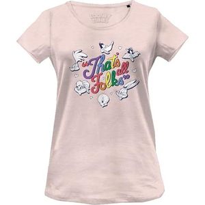 cotton division T-shirt dames, Roze, XL