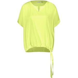 Gerry Weber Blouseshirt voor dames, met knoopdetail, korte mouwen, overgesneden schouders, blouse, korte mouwen, effen kleuren, lime, 42