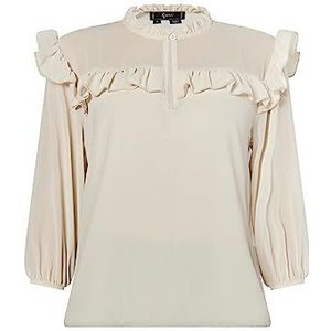 nascita Damesblouse met ruches, wolwit, L
