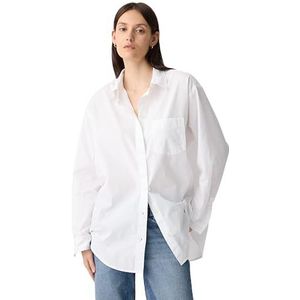 GAP Womens Poplin Big Shirt Optic White L