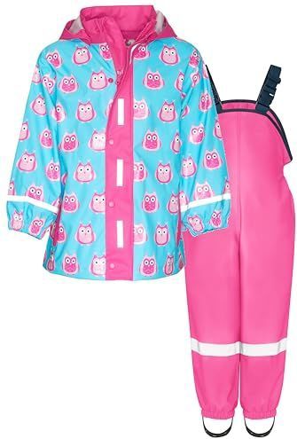 Playshoes - Regenpak - Roze - Uil - Waterdicht - 80