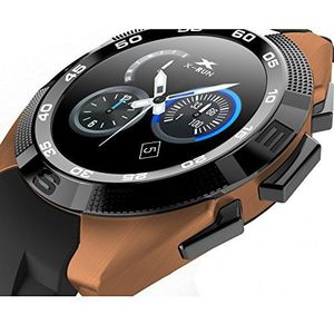 LKM Security lkm-osg5go Smartwatch Bluetooth met functie hartslagmeter stappenteller, goud, modern
