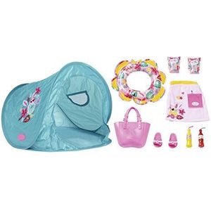 BABY born Holiday Strandsetje- Voor Peuters Vanaf 3 Jaar- Perfect voor Kinderhandjes - Bevordert Empathie en Sociale Vaardigheden - Voor Poppen van 36cm & 43cm