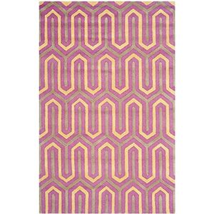 Safavieh gestructureerd tapijt, CAM351 CAM351. 160 x 230 cm fuchsia/grijs