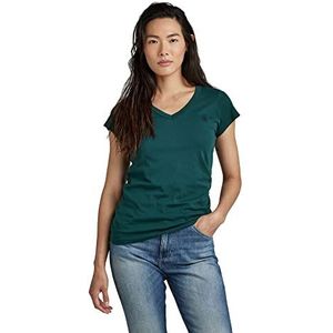 G-STAR RAW dames T-Shirt Eyben Stripe Slim V-hals Top, Groen (Vermont Pine 4107-a915) , XXS