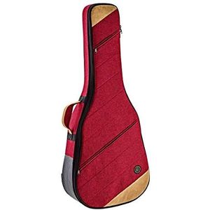 Ortega Guitars gewatteerde Soft Case - voor Dreadnought gitaren - linnen, katoen, suède - rood, bordeaux wijn (OSOCADN-BX)