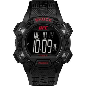 Timex Heren digitaal quartz horloge met siliconen band TW4B27400, Zwart, UFC