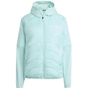 adidas Dames Terrex Multi CLIMAWARM Insulated Hybrid Hooded Jacket, semi flash aqua, M