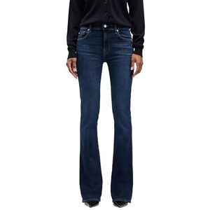 7 For All Mankind Bootcut Midnight Fade met Versierde Squiggle, Donkerblauw, 23W