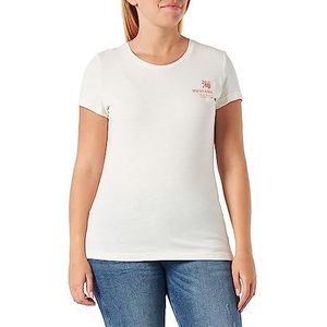 MUSTANG Dames Style Alexia C Print T-shirt, Whisper White 2013, XL, WHISPER WHITE 2013, XL