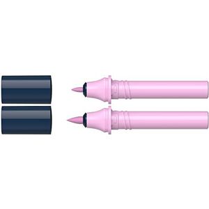 Schneider 040 Paint-It Twinmarkers cartridges (Brush Tip & 1,0 mm ronde punt, kleurintensieve inkt op waterbasis, voor gebruik op papier, 95% gerecycled kunststof) light magenta 137