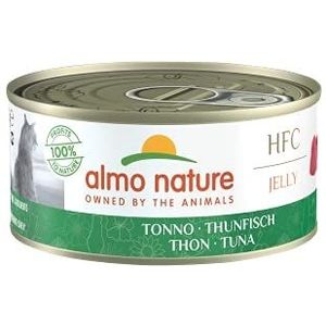 Almo Nature - HFC Jelly - Tonijn - Natvoer voor volwassen katten: 24 blikjes van 150 g