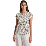 Street One - T-shirt - Zacht Katoen-Modalmix - Ronde Halslijn - Decoratieve Tape