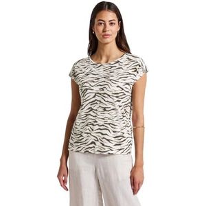 Street One - T-shirt - Zacht Katoen-Modalmix - Ronde Halslijn - Decoratieve Tape