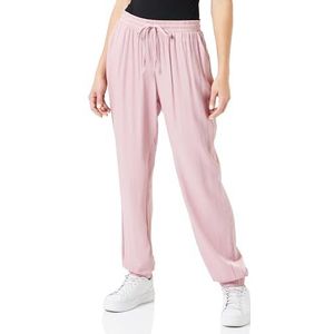 Cream Damesbroek met hoge taille, elastische manchetten, regular fit, damesbroek, Licht roze, 40