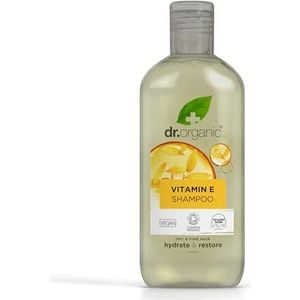 Dr Organic Vitamin E Shampoo, Hydrating, Dry & Fine Hair, Natural, Vegan, Cruelty-Free, Paraben & SLS-Free, Recyclable & Recycled Ocean Bound Plastic, Certified Organic, 265ml, Packaging may vary
