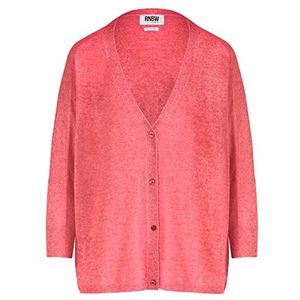 RNBW Dames V-hals gebreide jas, roze, normaal, roze, L