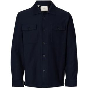 SELECTED MEN Slholiver Sweat Overshirt Noos, navy blazer, L