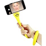 MONKEYSTICK geel - Flexibele selfie stick voor mobiele telefoon & GoPro/flexibel statief/anti-slip siliconen coating