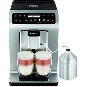 Krups Evidence Plus EA894T Volautomatische espressomachine, 19 warme dranken en aanpasbare instellingen, One-Touch dubbele cappuccino, aluminium koffiemolen, Titanium