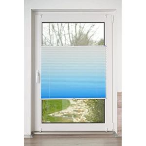 K-home Klemmfix-plissé kleurverloop, polyester, ijsblauw, 45 x 130 cm