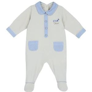 Chicco Katoenen romper met voet voor jongens 0-24, natuur, medium, 12 maanden, Natuurlijk medium, 12 Maanden