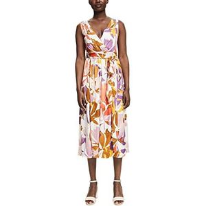 ESPRIT Collection Midi jurk met patroon, Lenzing EcoVero, paars, 40
