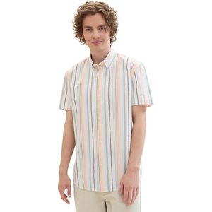 TOM TAILOR Denim heren overhemd, 35486 - Multicoloured Dobby Stripe, XXL