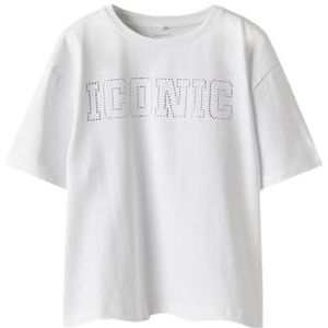 NAME IT Nkfrosalie Ss Nreg Top, wit (bright white), 116