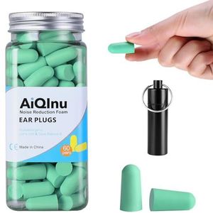 AiQInu Oordopjes om te slapen, 60 paar, 38 dB SNR hoger, superzachte oordopjes, geluidsdempend, voor gehoorbescherming, snurken