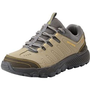 Skechers Heren Dynamite bij Trekking Low Cut, Natuurlijk Synthetisch/Mesh/Grijs, 10 UK, Natuurlijke Synthetische Mesh Grijs, 45 EU