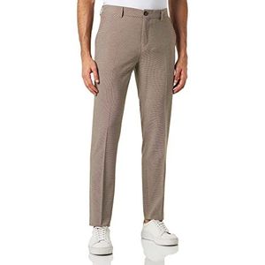 SELECTED HOMME Heren Slhslim-Liam BRWN Hounds TRS Flex B Noos broek, Brownie/Detail: houndstooth, 40