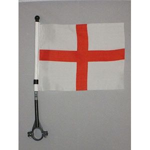 England BIKE Vlag 14x21 cm - Engelse BICYCLE Vlag 21 x 14 cm - Zwart plastic stokje en voetje - AZ FLAG
