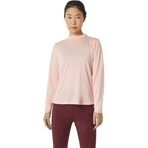 ASICS Runkoyo Mock Neck LS top met lange mouwen, Frosted Rose, L dames, Frosted Rose, L