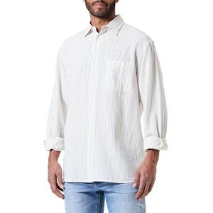 JORBLICHER Linen Check Shirt LS, Cloud Dancer/Stripes: strepen, XXL