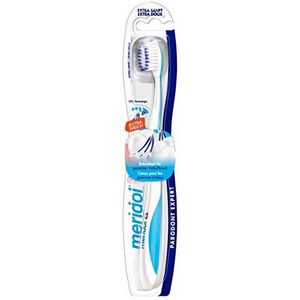 meridol Parodont Expert Tandenborstel, extra zacht, 1 stuk - grondige en zachte tandreiniging, handtandenborstel helpt tandvleesontstekingen te voorkomen
